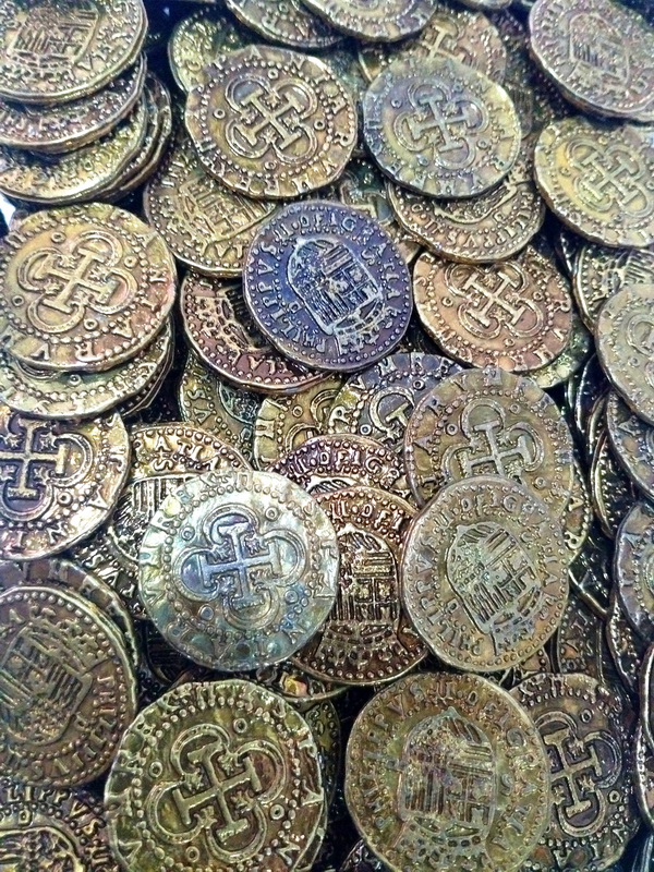 moneda doblon espanya replica metal dorado o3 498u